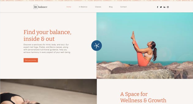 In Balance wix template